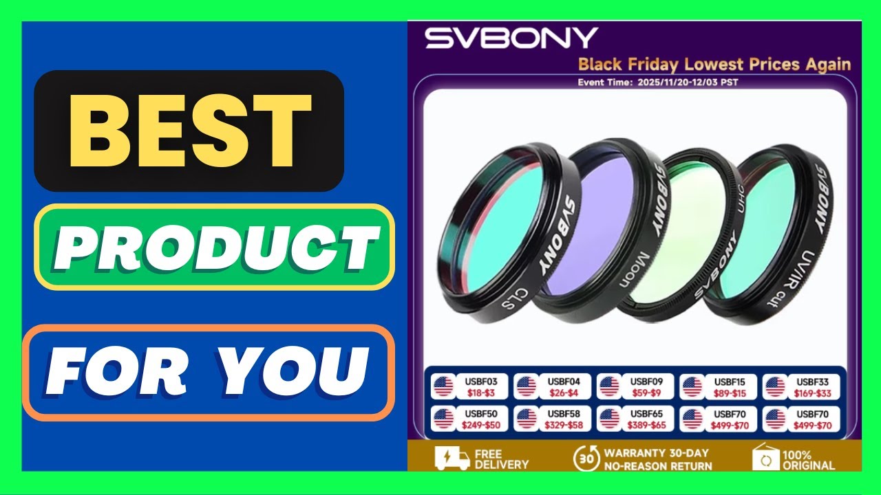 SVBONY 1.25''/ 2" Filter UHC+CLS+Moon+UV/IR