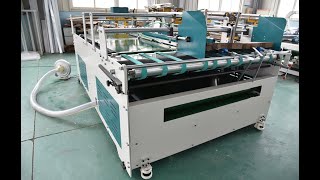 Semi Automatic Corrugated Carton Folding Gluing Machine / Corrugated Box Folder Gluer