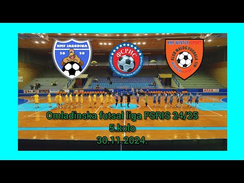 KMF JAGODINA U19 - KMF WINTER SPORT U19 3:5 (1:1) Omladinska futsal liga FSRIS 24/25 5.kolo