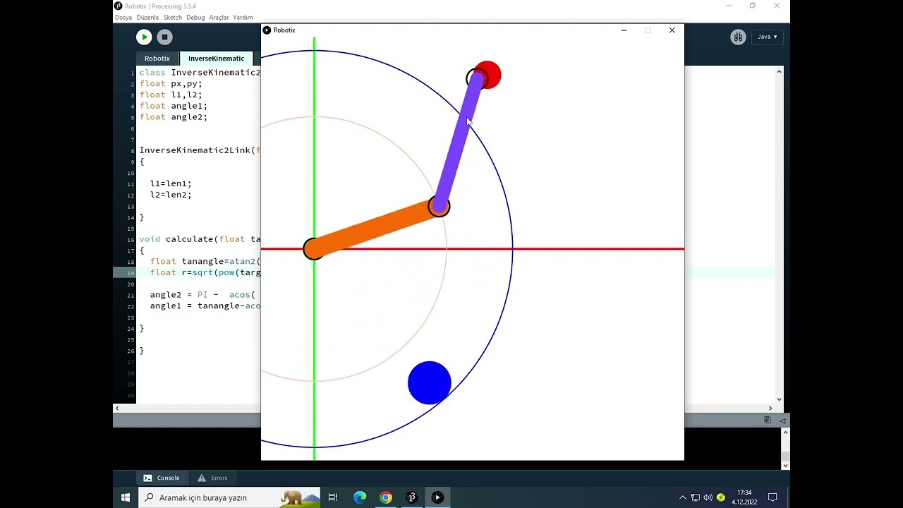 Inverse Kinematics Simulation for Robotic
