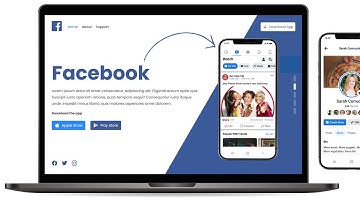 Responsive Facebook App Landing Page Website | How to Make Website using Html CSS & Javascript