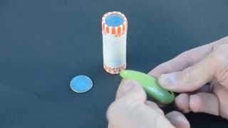 Slice Safety Cutter Cuts Open Coin Rolls
