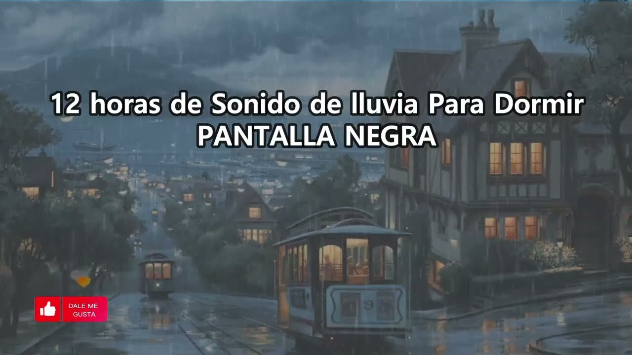 12 horas de sonido de lluvia en pantalla negra para que puedas dormir