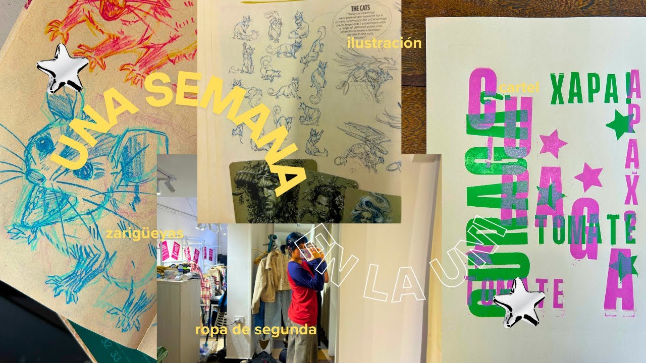 Una semana conmigo en mi 5to semestre de artes visuales 🍞🎨 con muchas zarigüeyas, chisme y amigas 🩷💫