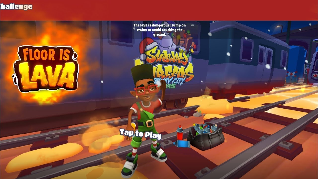 New FLOOR IS LAVA 🌋 Challenge but in Subway City X-mas 2022 Subway Surfers No Floor Challenge 2024