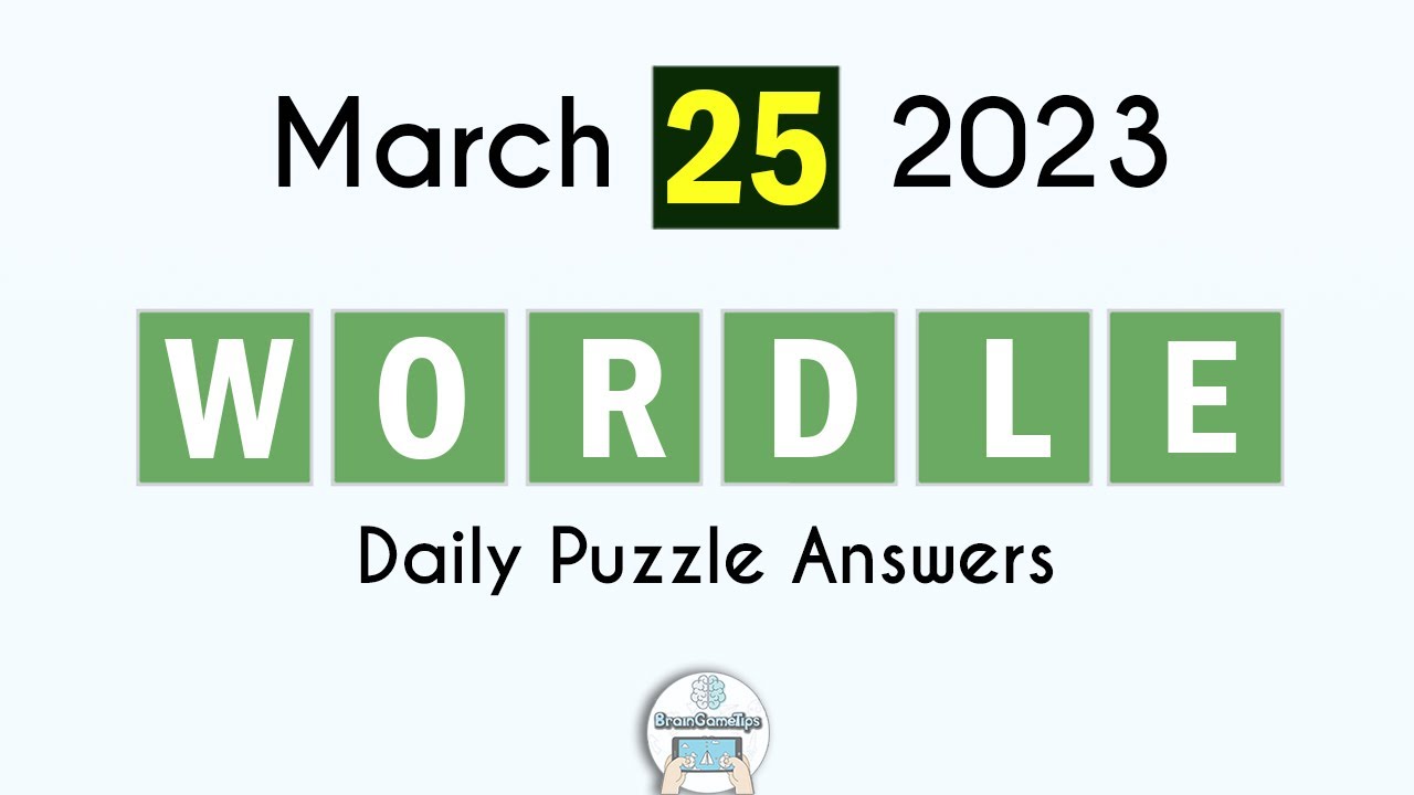 Wordle March 25 2023 Today Answer YouTube