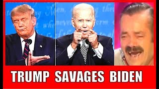 Trump - Biden Debate: 🔥🔥 SAVAGE 🔥🔥 MOMENTS by TRUMP Laughing Man Reacts