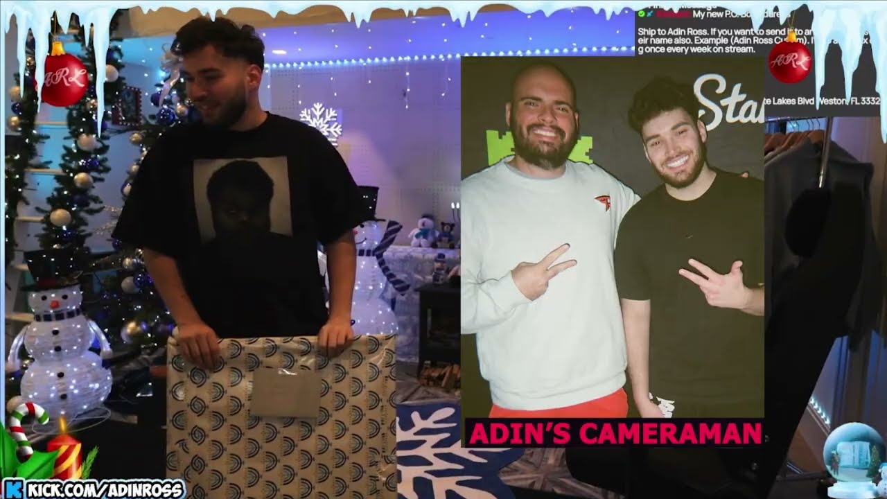 Adin Ross unboxes INSANE fan mail ON stream!