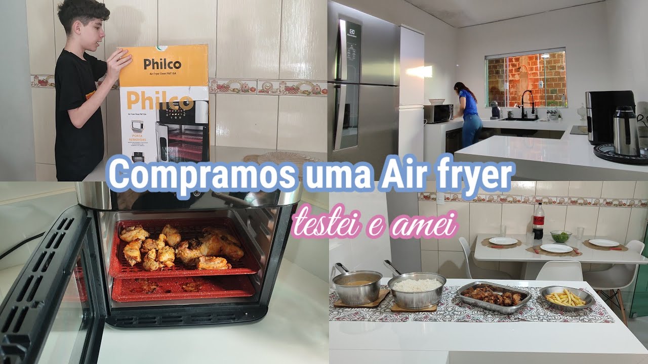Chegou minha Air Fryer, eu testei e amei❤️/Fiz almoço/Dei uma geral na cozinha