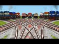 Nine Train Crossing By Daimond 3D Railraod Tracks// Indian Railway Station// train videos