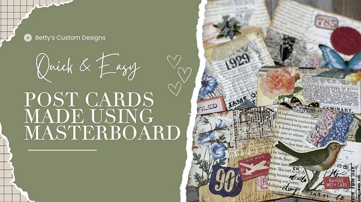 Post Cards Using Masterboard Collage - Quick and Easy Way to Build Your Ephemera Stash