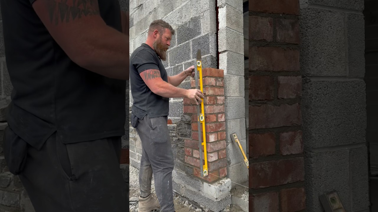 Mixing brick with stone 