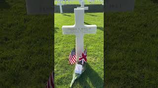 She travelled from the U.S. to England to pay tribute to her great great uncle who died on D-Day