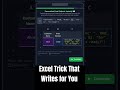 Have Excel Write for You! #excel