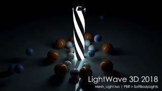 LightWave 3D 2018: Mesh Lights scene rendered
