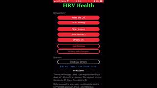 HRV Health iOS v2 screenshot 1