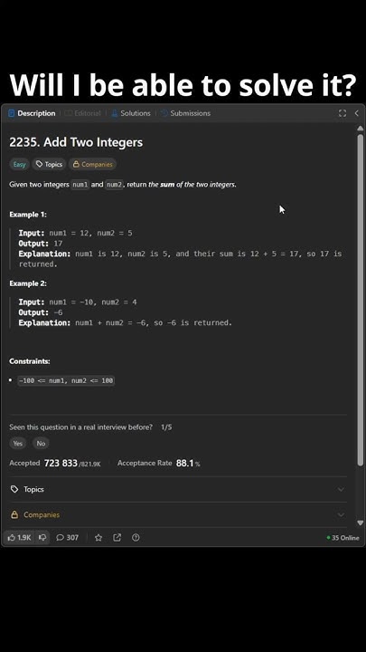 Day 44 of trying to solve LeetCode problems #coding - YouTube