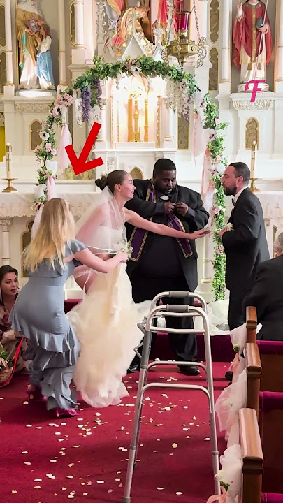 Wedding Laughter: Bride's Dress Caught! #shorts