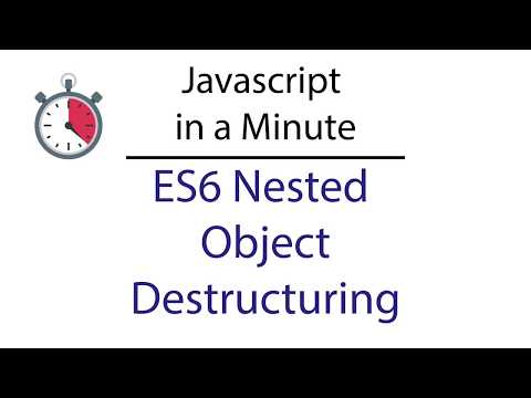 Javascript in a Minute: Nested Object Desctructuring