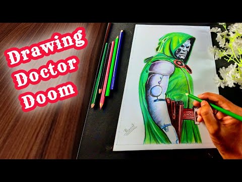 How to draw Doctor Doom ।।doctor doom drawing with pencil color ।।color