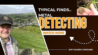 Real life metal detecting - typical finds in West Yorkshire. Finding coins with Minelab Vanquish 460