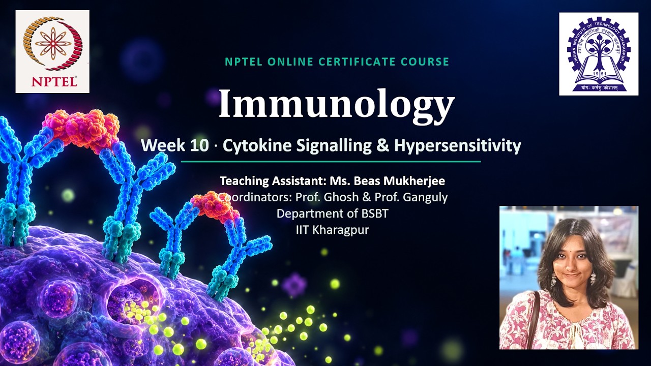 Cytokine Signalling & Hypersensitivity | Week 10 | NPTEL Immunology 2026 | By @beas_mukherjee