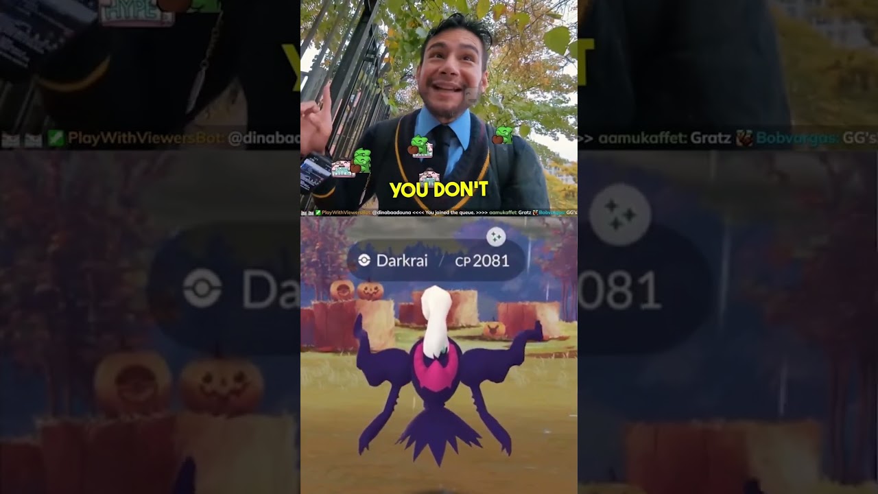 Live Shiny Darkrai Reaction in Pokemon Go - 