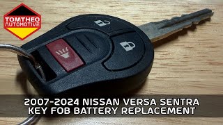 Nissan 2007-2024 Key Fob Remote Battery Replacement Tutorial (Versa, Sentra, Etc.)