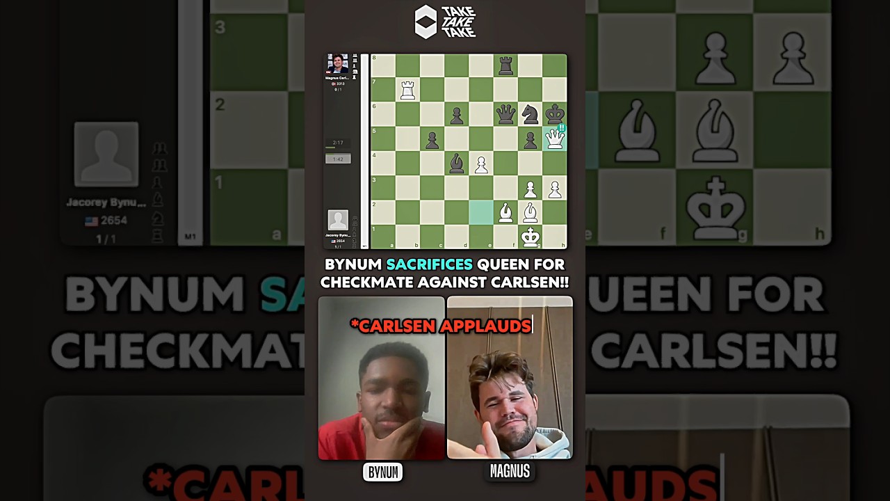 National Master CHECKMATES Magnus Carlsen with a QUEEN SACRIFICE 🔥🔥