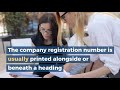 Where can i find my company registration number crn