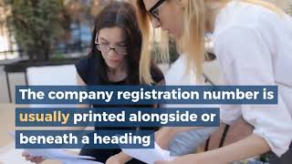 Where can i find my company registration number (CRN)?