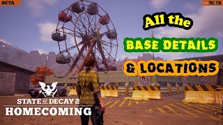 Quick Look at All the TRUMBULL VALLEY BASES | Homecoming | Update 26 Open Beta | State of Decay 2