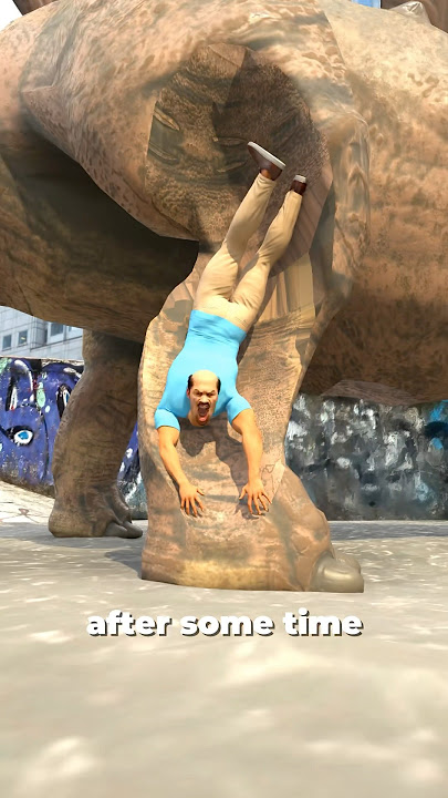 A Man Trapped In A Dinosaur Statue 😱 #shorts #animation