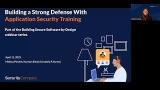 Webinar April 11, 2023 - Building a Strong Defense With Application Security Training