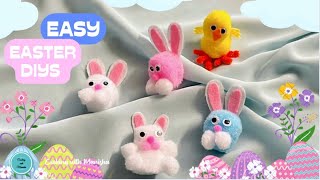 Dollar tree Easter 2023 | easy to make dollar tree diy easter bunny’s from pompom | #easterdiyideas