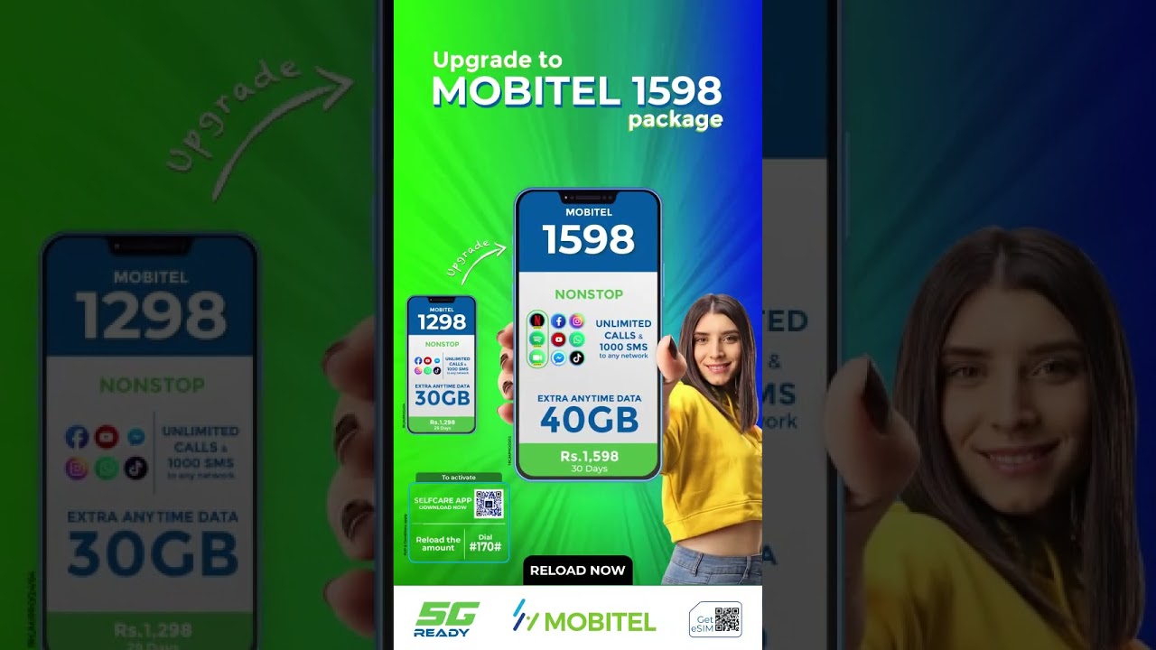 Upgrade to MOBITEL 1598, the best value-for-money package in Sri Lanka!