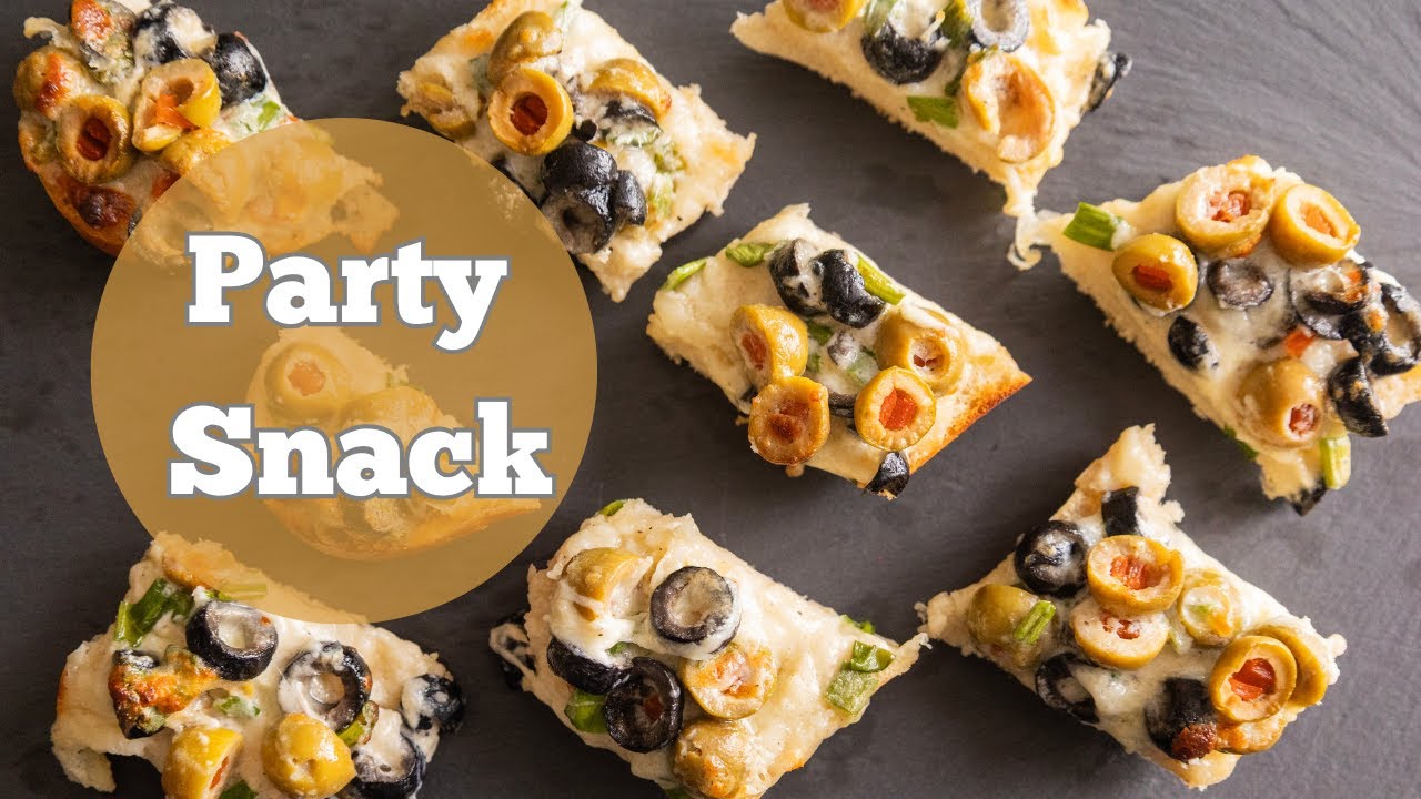 Last Minute Cheese & Olive Bread | Easy Party Snack Recipe