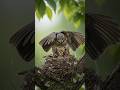 Being Mother is Not Easy ! Sparrow protects it's  chicks from rain 🌧️ 🐦 Ai