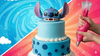 💙🎂 ¡Haz Tu Propio Pastel de Stitch! 😂 Diversión con Repostería y Decoración 🍰✨