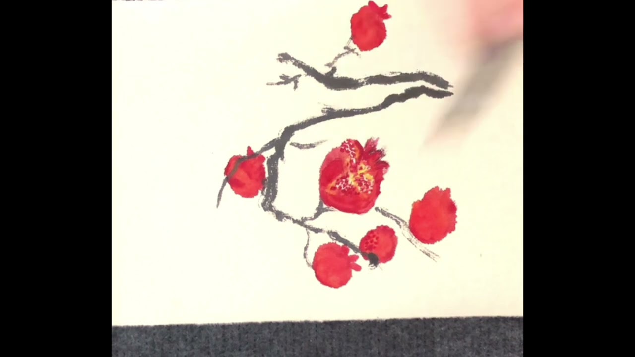 静かな柘榴 - A quiet season of ripeningkept in ink and silence