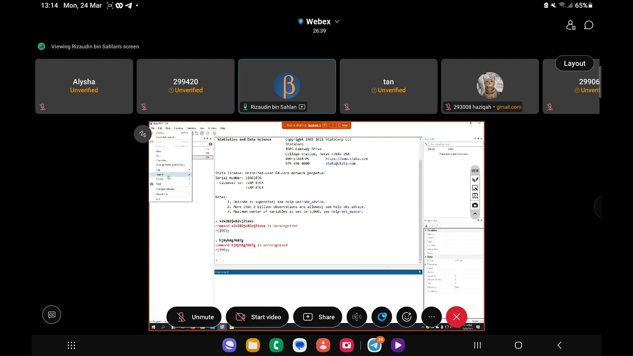 BEEQK3013 ECONOMETRICS: INTRODUCTION TO STATA SOFTWARE