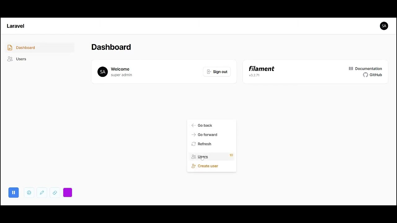 filament context menu - YouTube