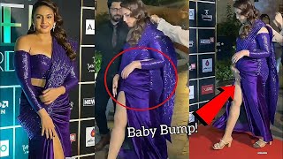 Omg Is Huma Qureshi Looking Huge In Velvet Tight Outfit 18 Showsha Reel Awards Humaqureshi
