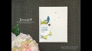 Creating the focal point of a clean and simple design using Stampin Up products with Jenny Hall