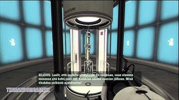 Portal 2 playthrough with finnish subtitles part 12 "Surprise!"