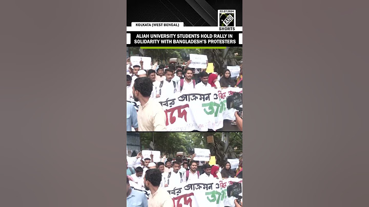 Kolkata: Aliah University students hold rally in solidarity with Bangladesh’s anti-quota protesters