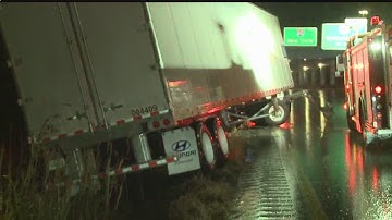 Semi accident slows traffic on I-80, near Route 11