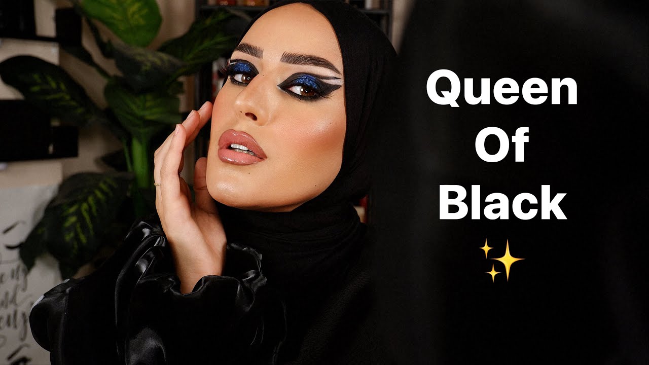 Black cinematic makeup look…♠️ملكه الاسود