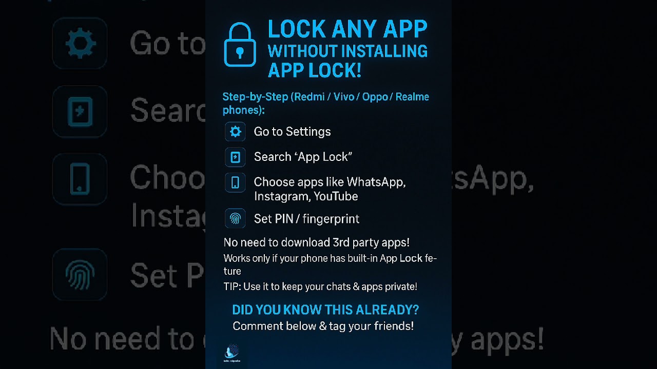 Lock Any App Without App Lock! 🔐📱 | No Third Party Needed!