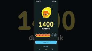 I Reached 1400 Day Streak On Duolingo #duolingo #streak #shorts #short #popular #viral #trending